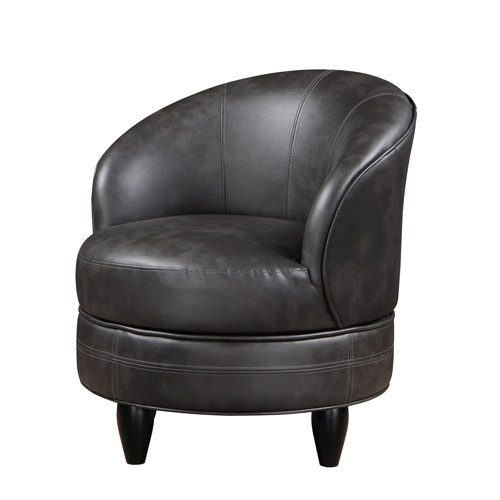 Faux Leather Swivel Accent Chairs You'll Love | Wayfair